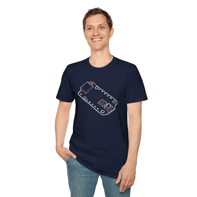 Hand-drawn Adafruit Trinket 5V T-Shirt | ATtiny85 Microcontroller Maker Tee | El