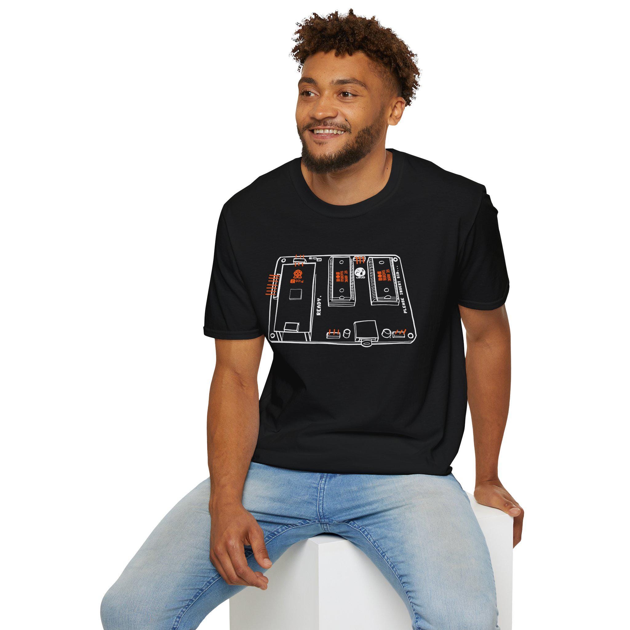 USBSID-Pico Chiptune Board T-Shirt Hand-Drawn | SID Chip Interface PCB | Commodo