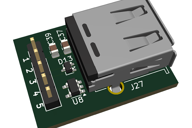 USB-A Breakout Module (ESD + Plug & Play)