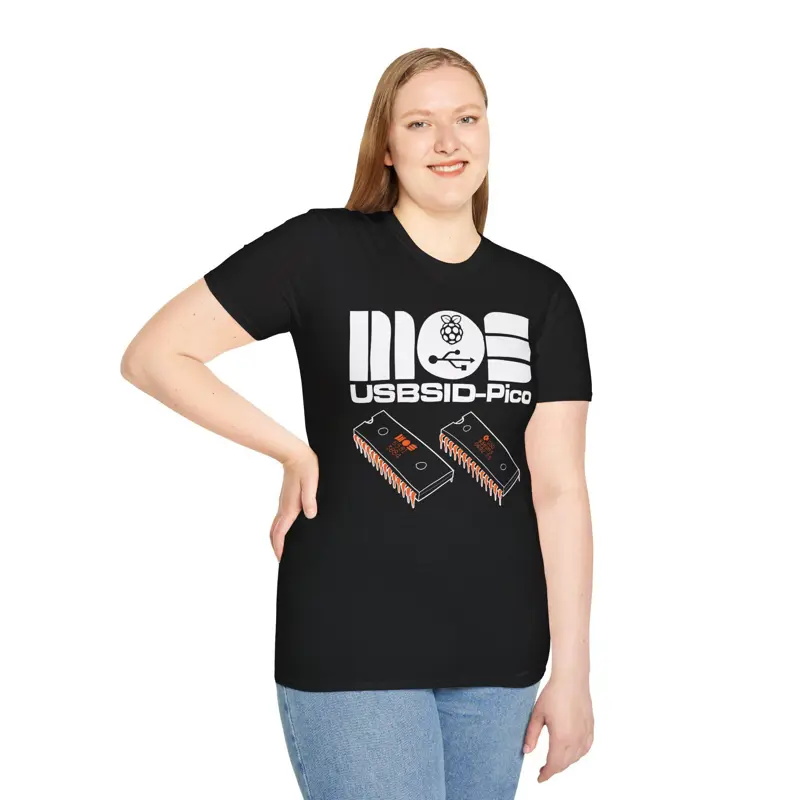 USBSID-Pico with MOS SID Chips T-Shirt | 6581 and 8580 Commodore Audio | Hand-Dr