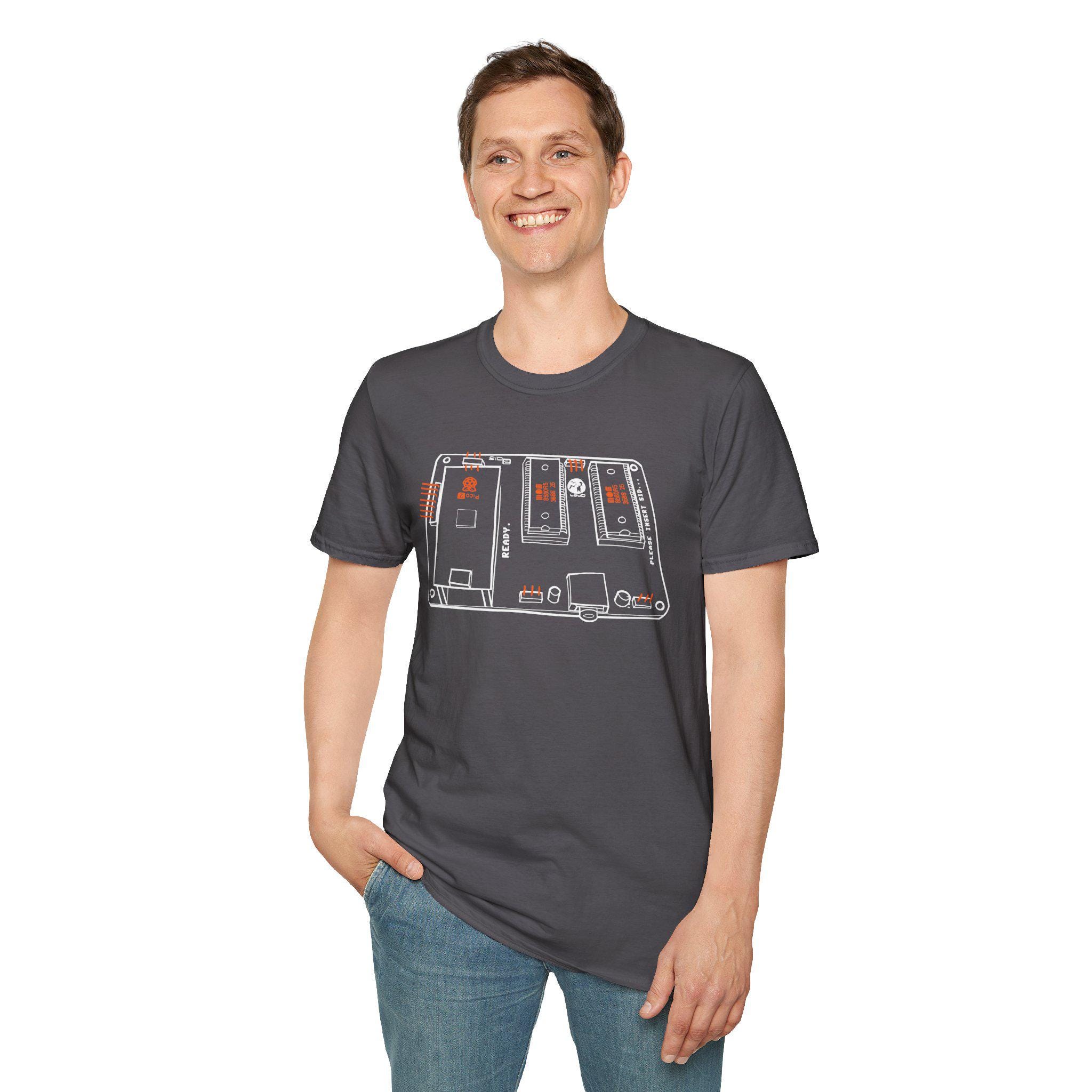 USBSID-Pico Chiptune Board T-Shirt Hand-Drawn | SID Chip Interface PCB | Commodo