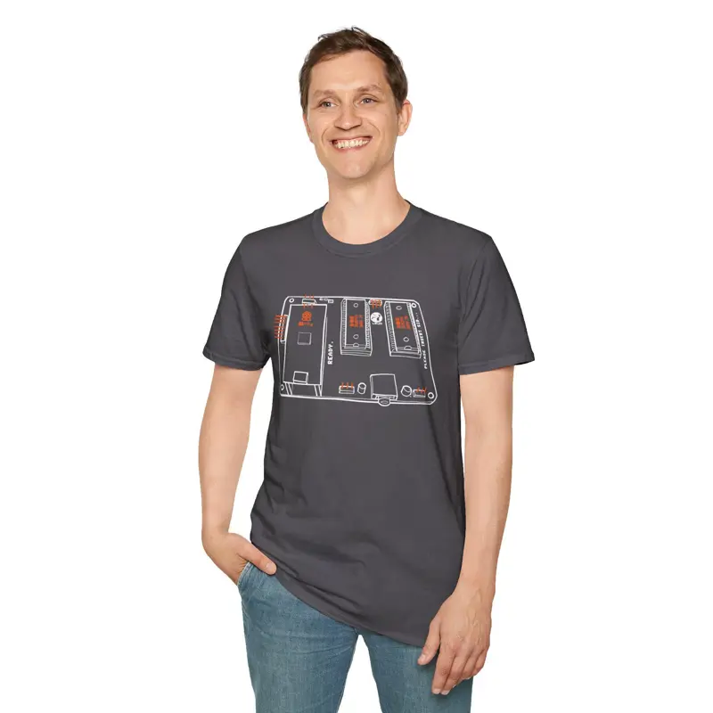 USBSID-Pico Chiptune Board T-Shirt Hand-Drawn | SID Chip Interface PCB | Commodo