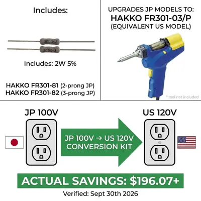 Hakko FR301 JP to US 120V Conversion Kit