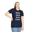 Maker Philosophy Tee | Make Hack Build Create Manifesto | DIY Builder Hardware H