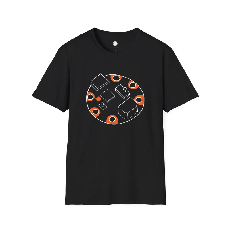 Hand-drawn Adafruit Gemma M0 T-Shirt | Wearable Electronics Maker | CircuitPytho