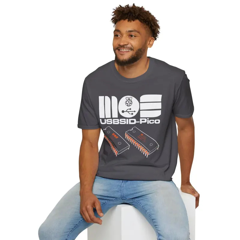 USBSID-Pico with MOS SID Chips T-Shirt | 6581 and 8580 Commodore Audio | Hand-Dr
