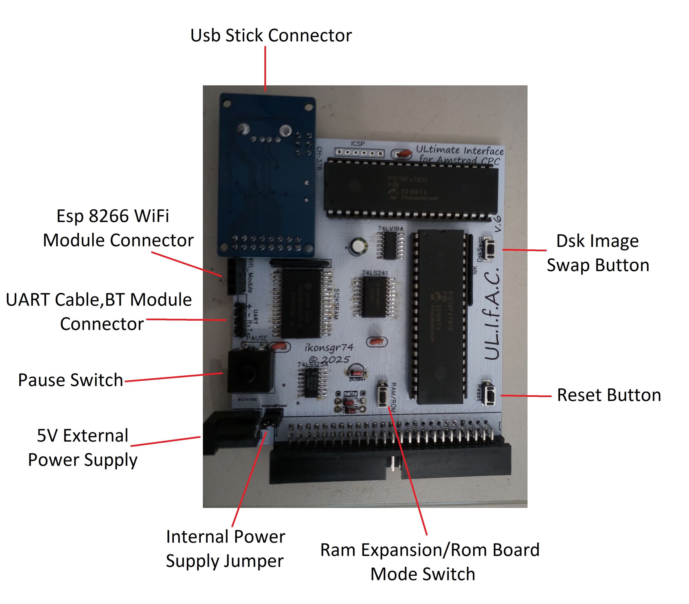 ULIfAC: Multi Function Board for Amstrad CPC