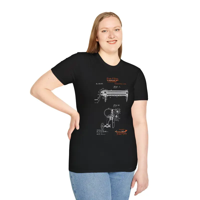 Ellen F Eglin Clothes Wringer Patent T-Shirt | Black Woman Inventor Gift | Women