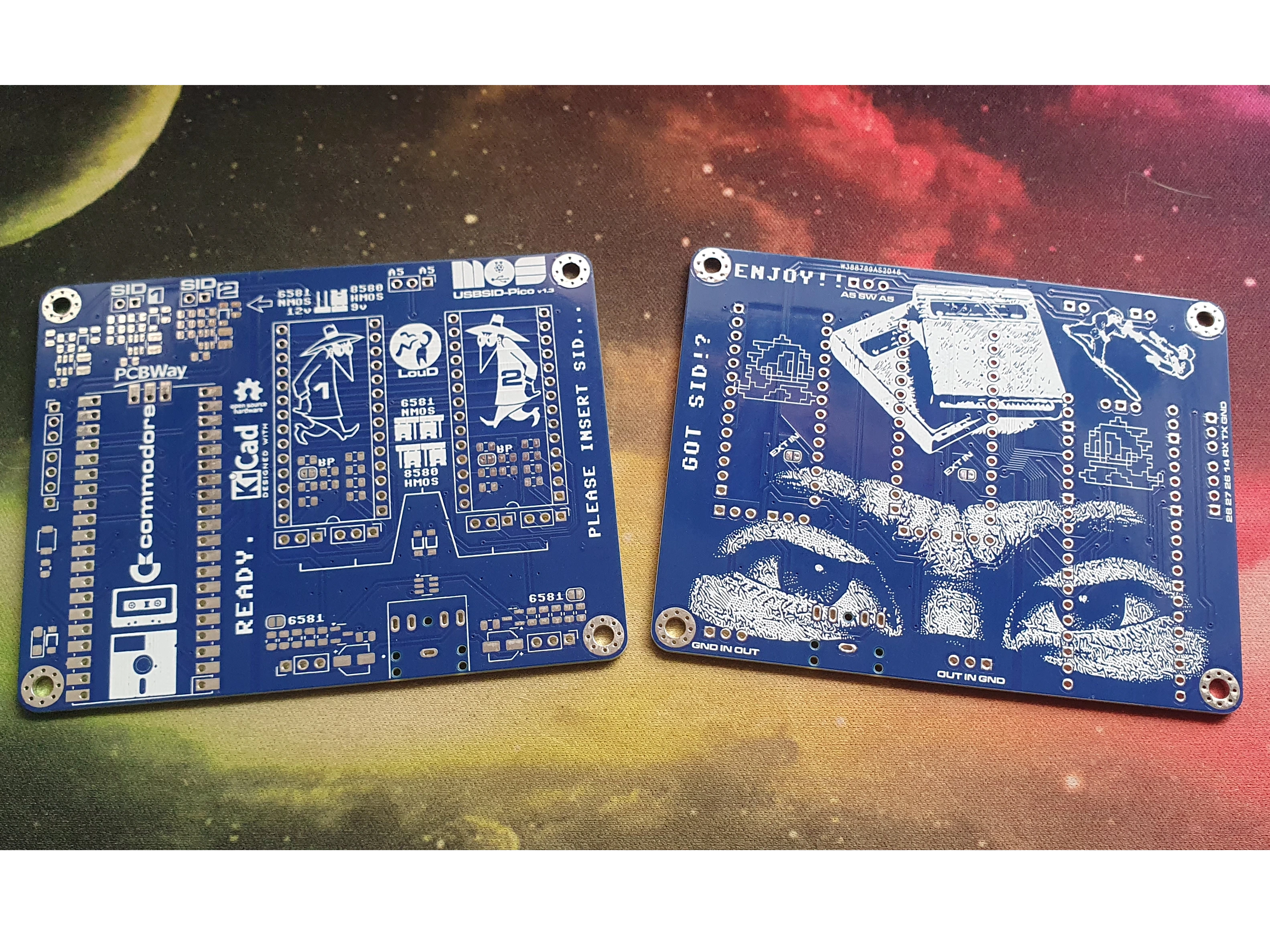USBSID-Pico v1.3 Blue PCB (unsoldered)