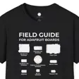 Adafruit Circuit Board Field Guide T-Shirt | Hand-Drawn ID Silhouette | Arduino 