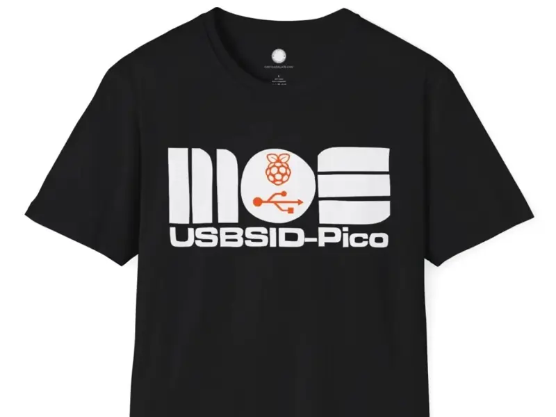 USBSID-Pico Chiptune Logo Shirt Hand-Drawn