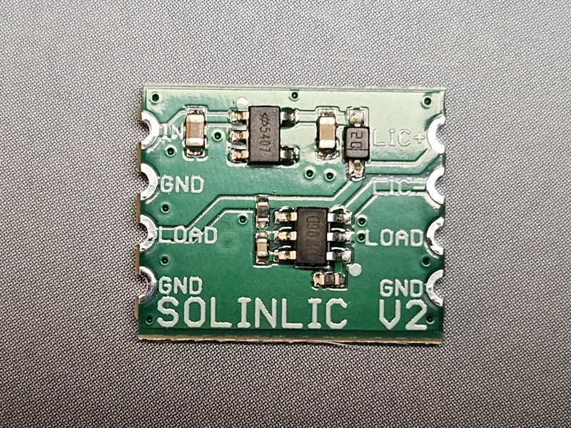 Solar linear lithium ion capacitor charger board