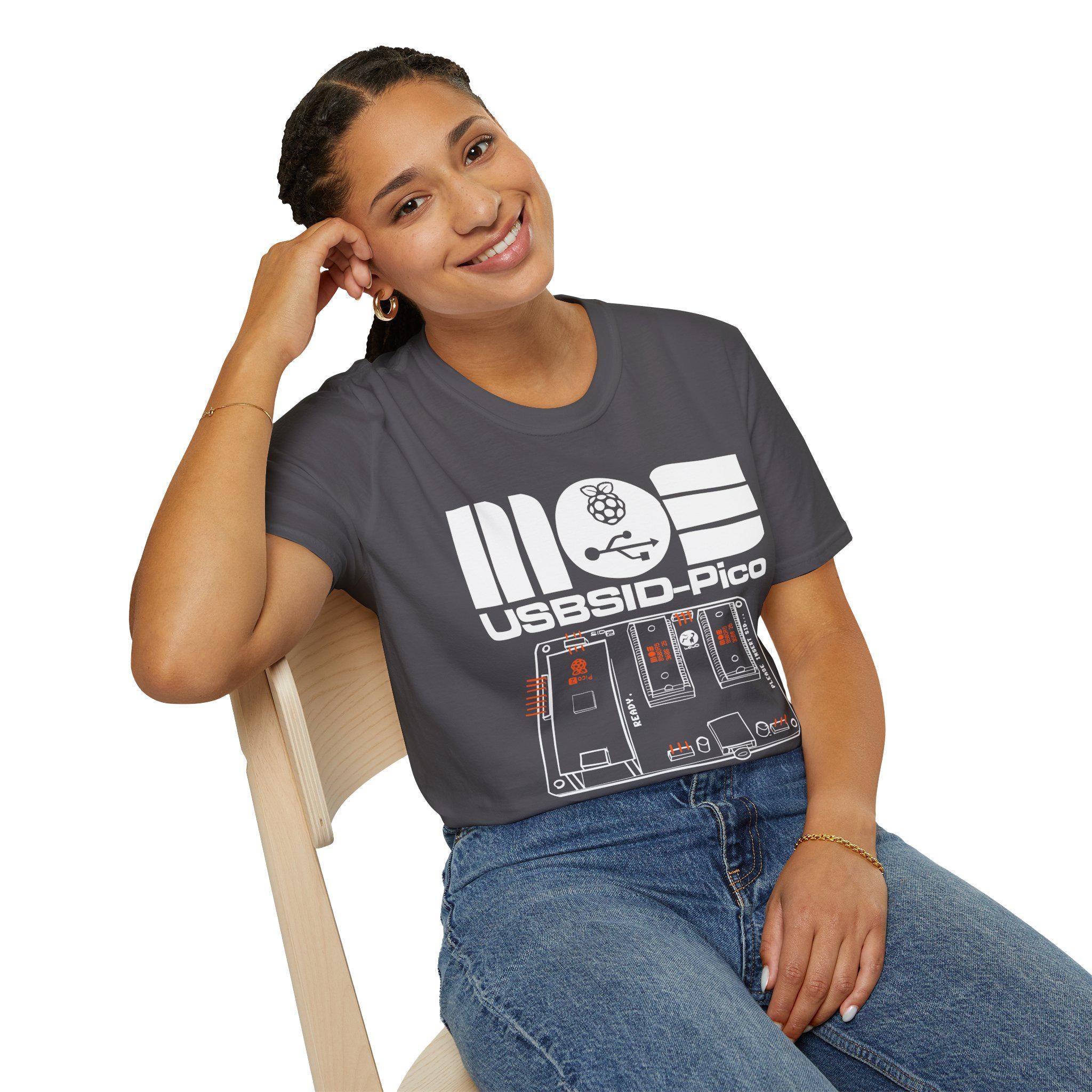 USBSID-Pico Retrocomputing T-Shirt | SID Chip USB Interface Board | C64 Chiptune