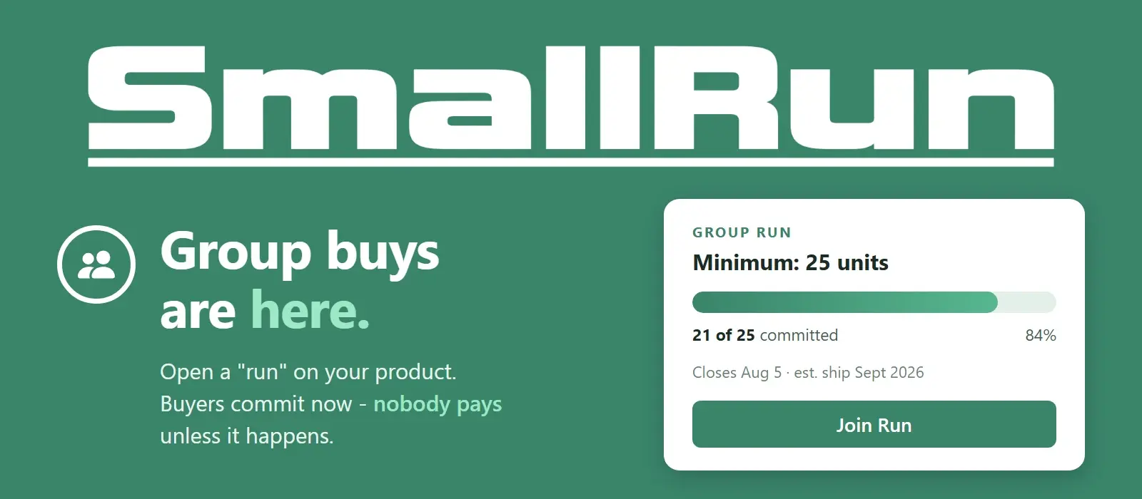 SmallRun July Update - Group Buys, Wise Payouts & Better Search