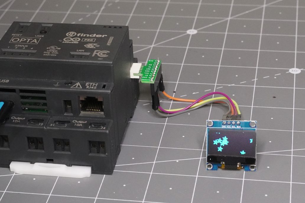 Arduino Opta I2C and Serial Aux Breakout Adapter