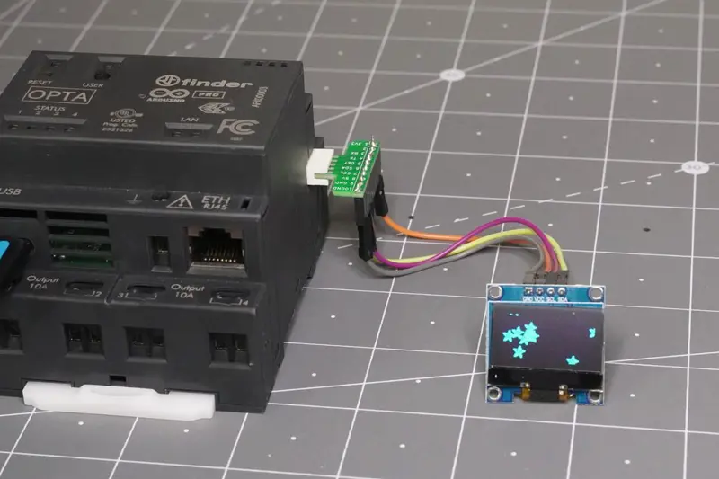 Arduino Opta I2C and Serial Aux Breakout Adapter
