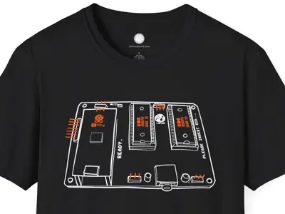 USBSID-Pico Chiptune Board Shirt Hand-Drawn