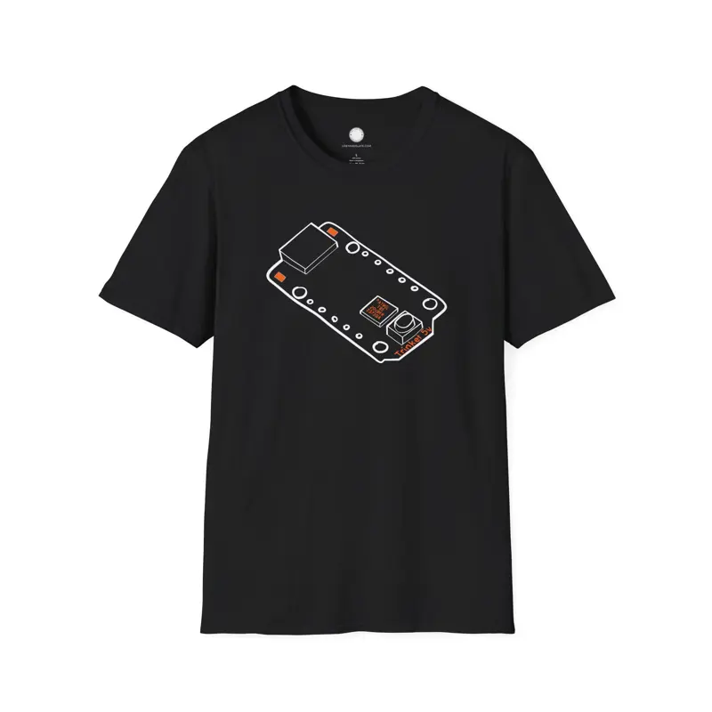 Hand-drawn Adafruit Trinket 5V T-Shirt | ATtiny85 Microcontroller Maker Tee | El