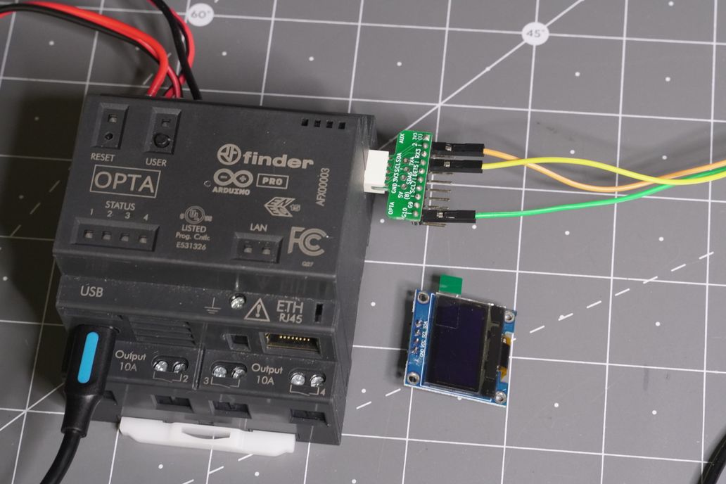 Arduino Opta I2C and Serial Aux Breakout Adapter