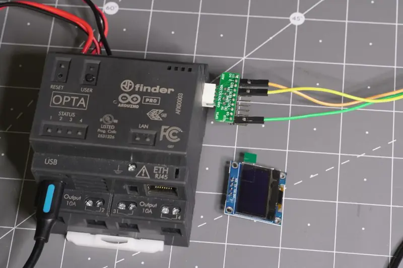 Arduino Opta I2C and Serial Aux Breakout Adapter
