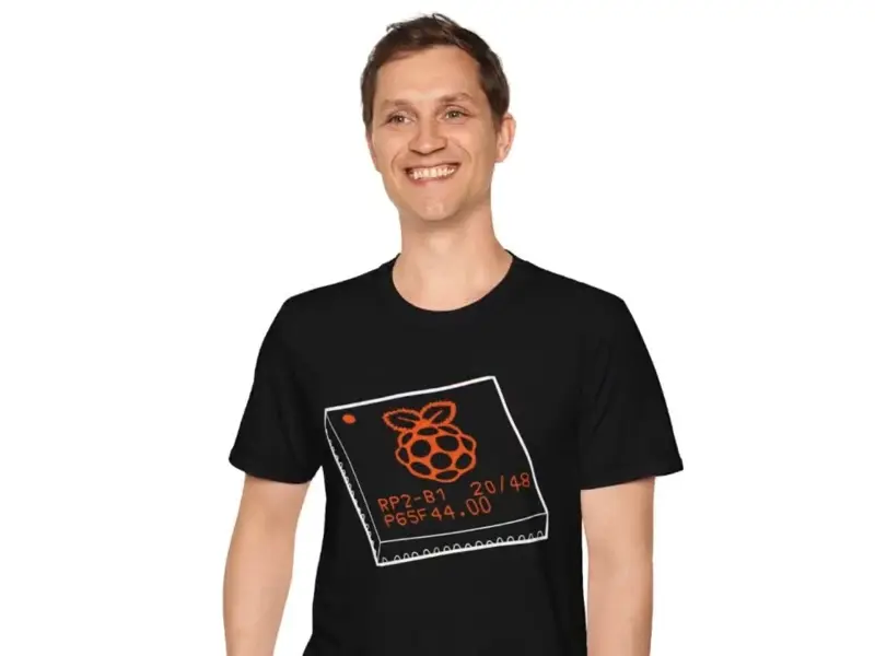 Hand-Drawn RP2040 Raspberry Pi Chip T-Shirt