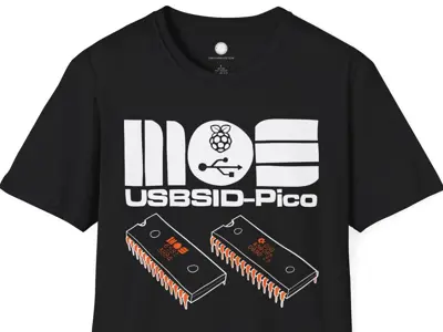 USBSID-Pico with SID Chips 6581 and 8580 Shirt Hand-Drawn