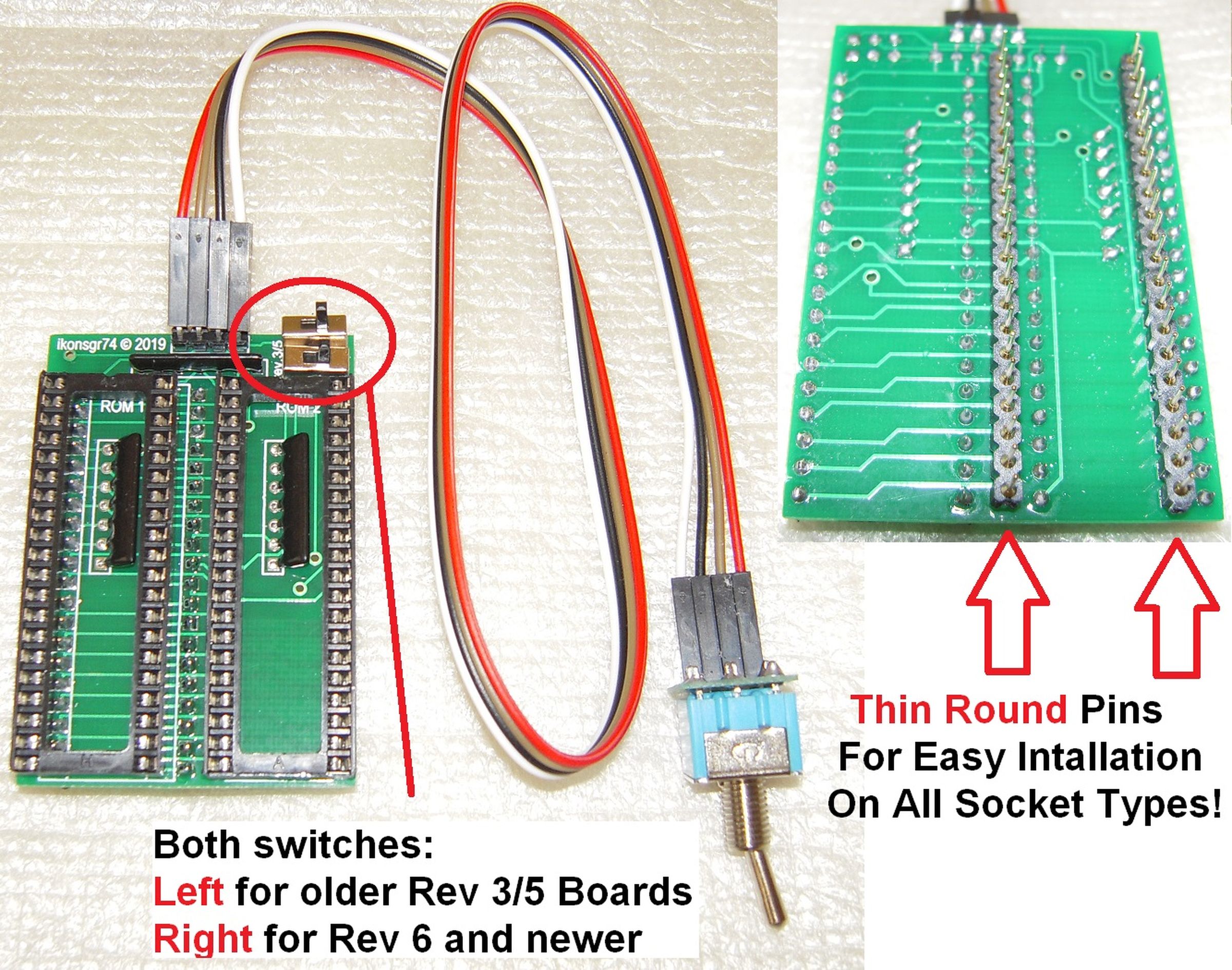 Amiga KickStart ROM Switcher Adapter