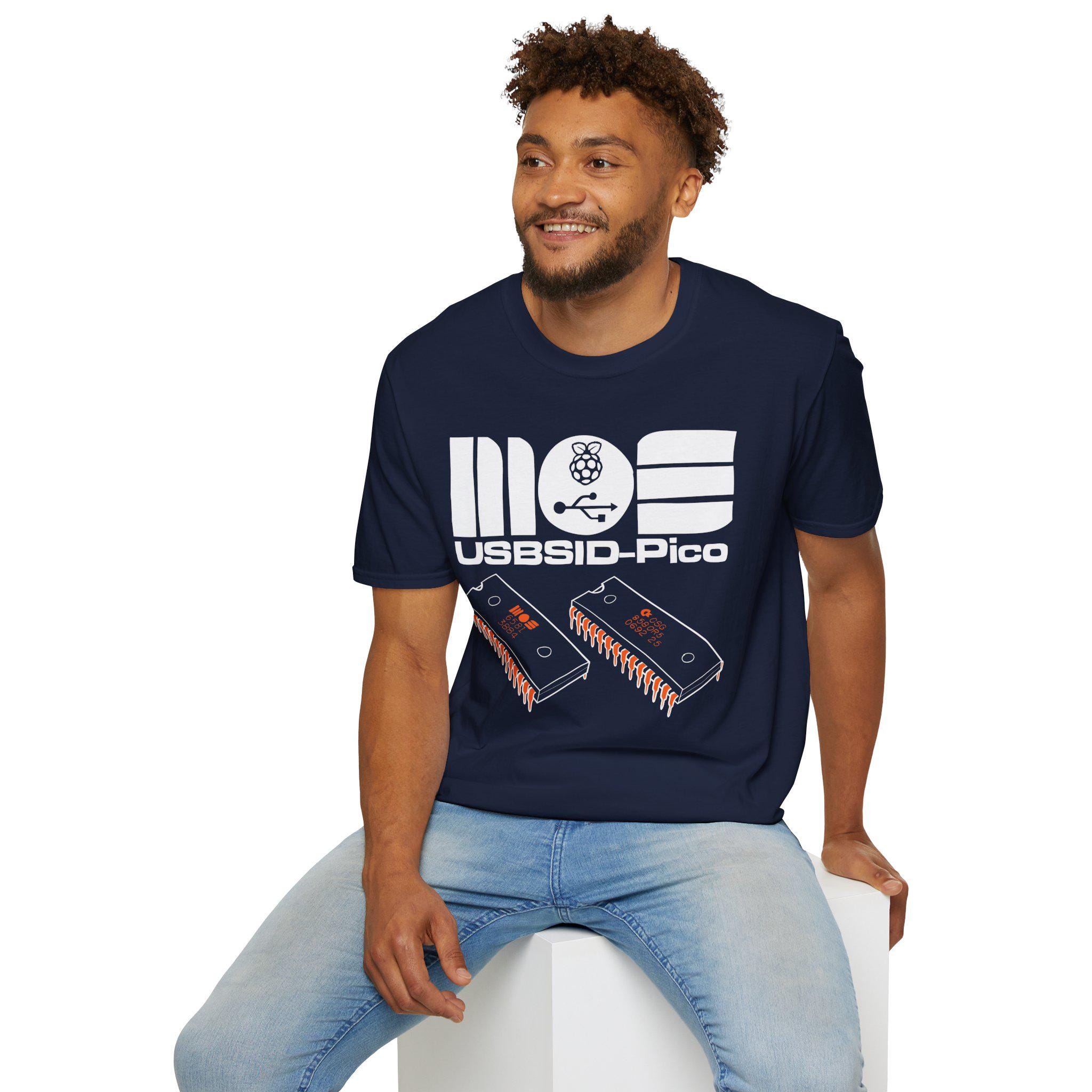 USBSID-Pico with MOS SID Chips T-Shirt | 6581 and 8580 Commodore Audio | Hand-Dr