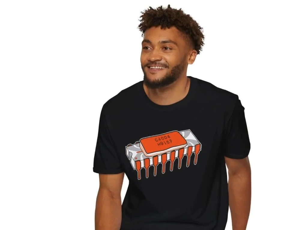 Intel 4004 Microprocessor Chip T-Shirt