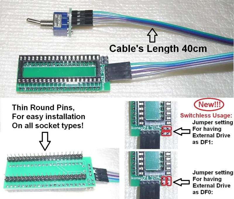 Amiga 500 DF0 / DF1 Drive Boot Selector Switch