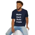 Maker Philosophy Tee | Make Hack Build Create Manifesto | DIY Builder Hardware H