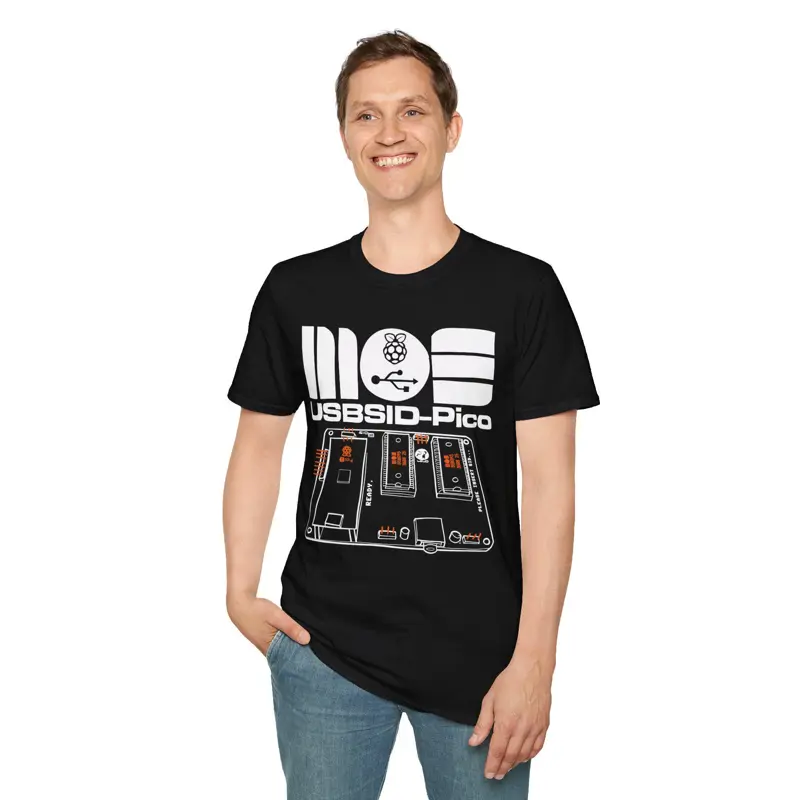 USBSID-Pico Retrocomputing T-Shirt | SID Chip USB Interface Board | C64 Chiptune
