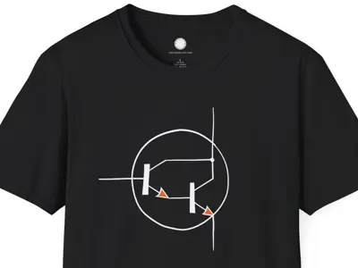 Hand-drawn Darlington Pair Transistor Symbol Tee
