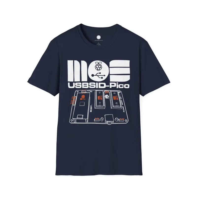 USBSID-Pico Retrocomputing T-Shirt | SID Chip USB Interface Board | C64 Chiptune