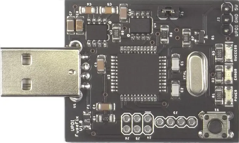 ATtiny UPDI High Voltage Fuse Repair Programmer