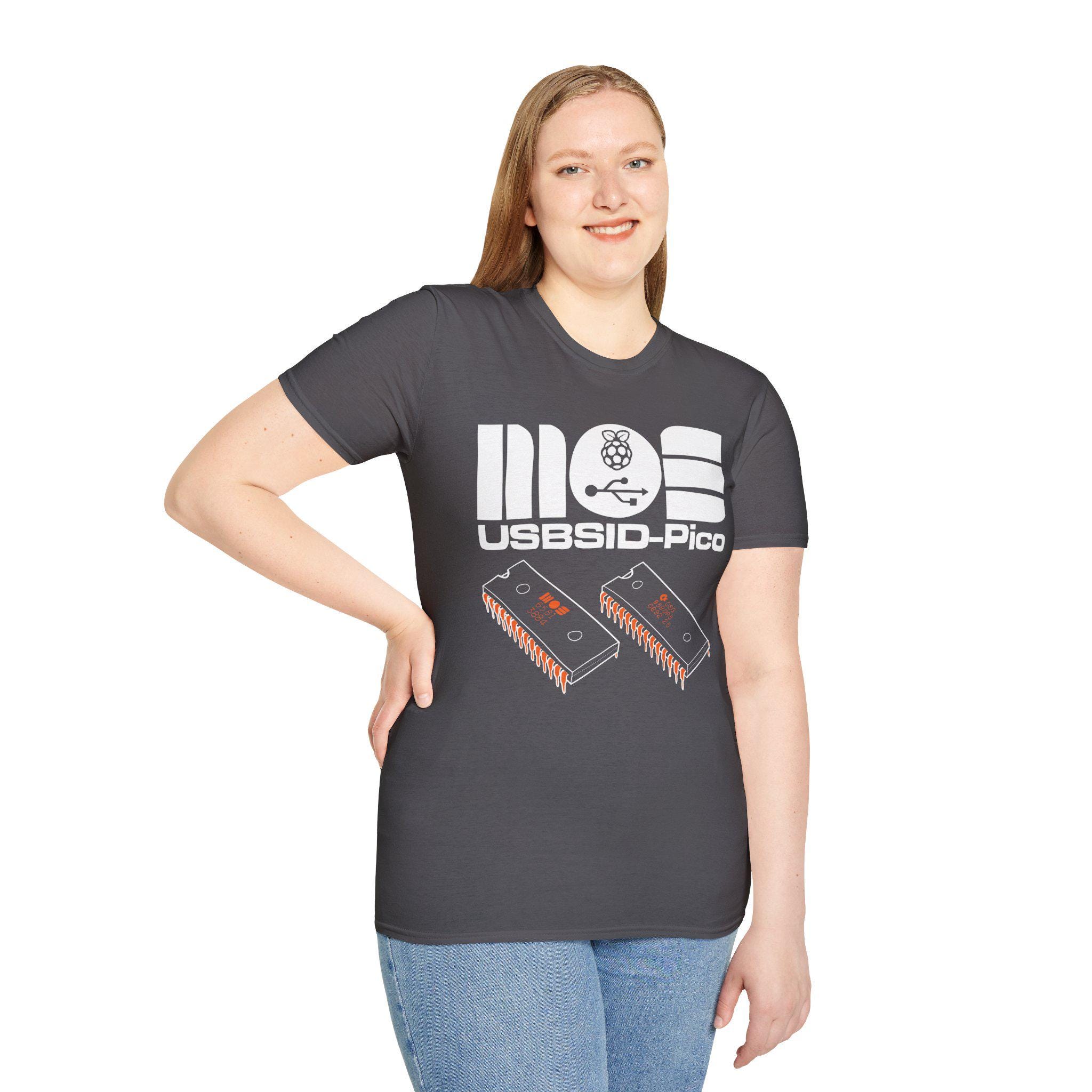USBSID-Pico with MOS SID Chips T-Shirt | 6581 and 8580 Commodore Audio | Hand-Dr