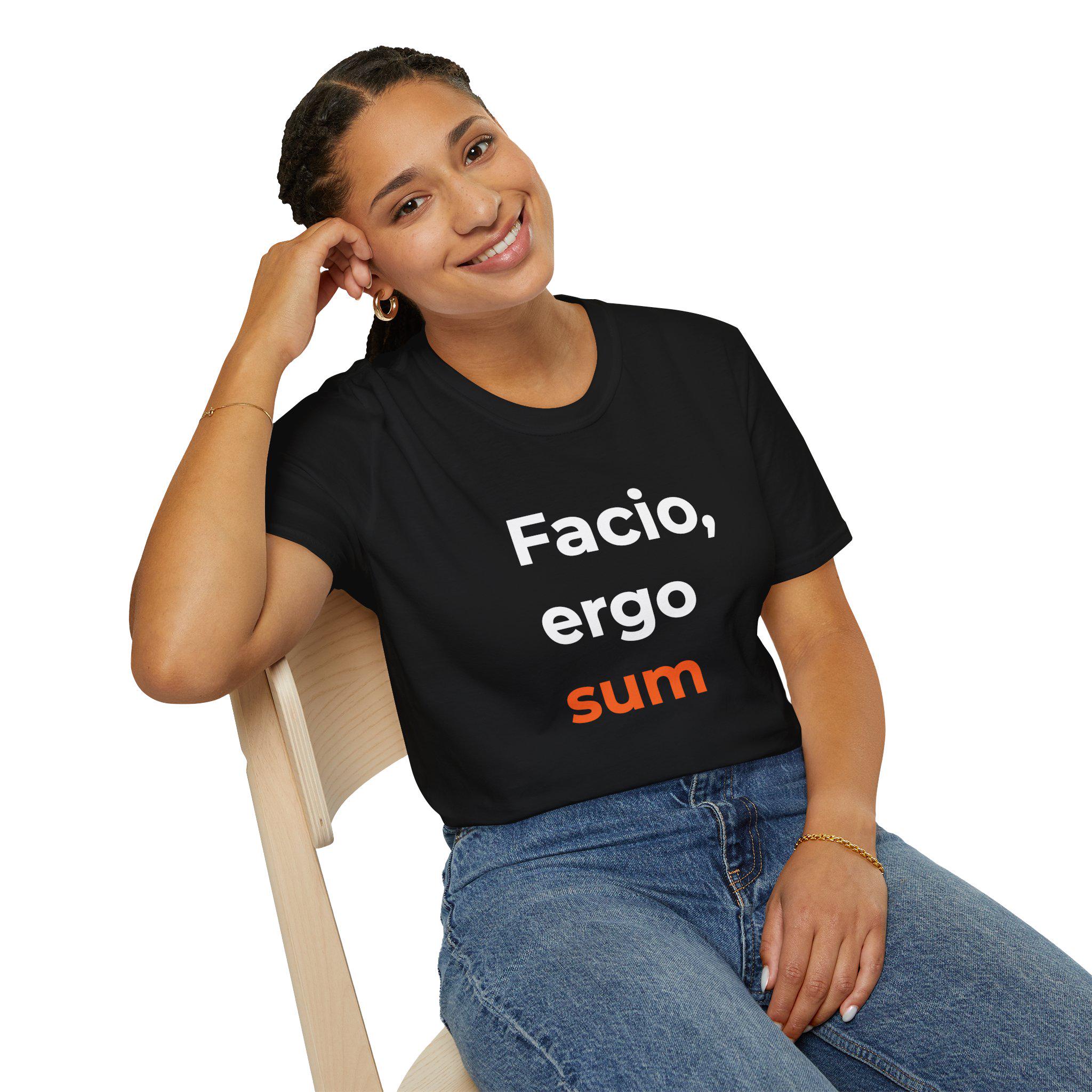 Facio Ergo Sum I Make Therefore I Am | Remixed Maker Philosophy Tee | Latin Phra