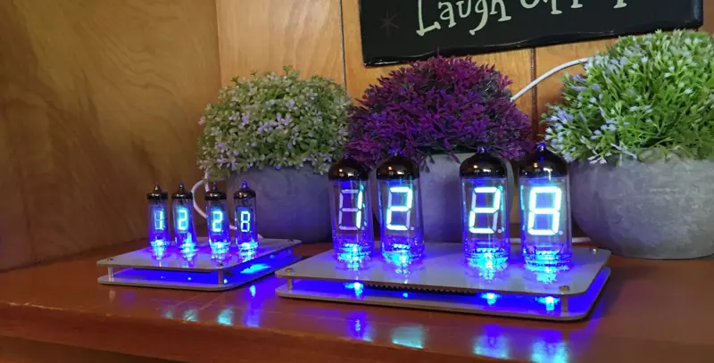 VFD Vacuum Fluorescent Clock 4 Digit IV-11 Tubes