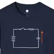 Electrical Engineer T-Shirt: Hand-Drawn RC Switch Circuit Schematic | Resistor C