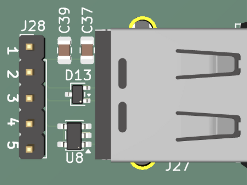 USB-A Breakout Module (ESD + Plug & Play)