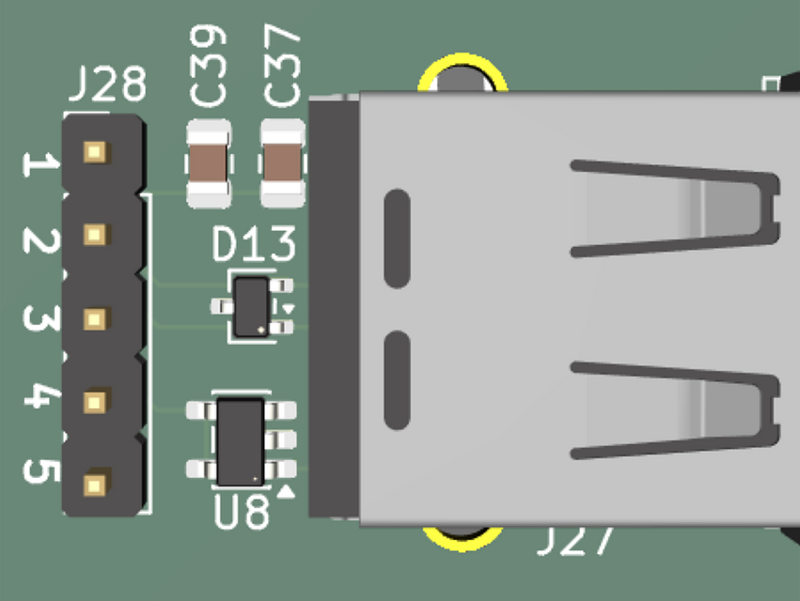 USB-A Breakout Module (ESD + Plug & Play)