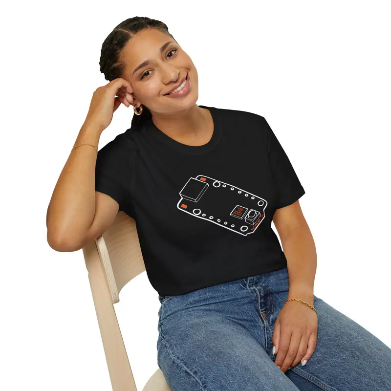 Hand-drawn Adafruit Trinket 5V T-Shirt | ATtiny85 Microcontroller Maker Tee | El