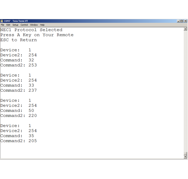 Infrared Remote Decoder V2.5
