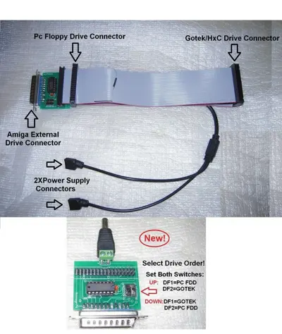 Amiga External Drive Adapter for PC & Gotek Drives
