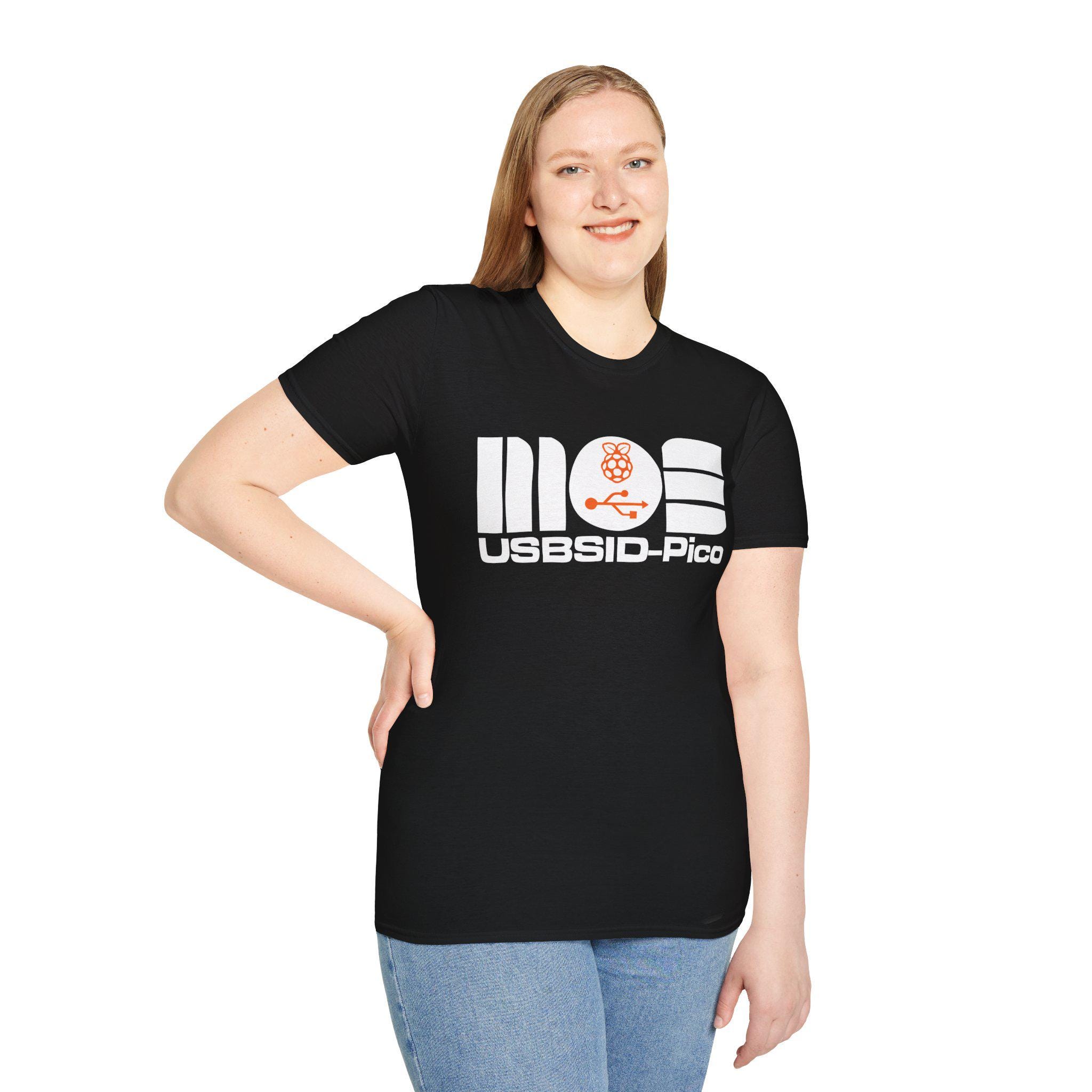 USBSID-Pico Logo Chiptune T-Shirt | Commodore 64 SID Chip USB Interface | Retroc