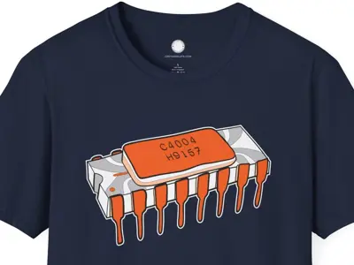 Intel 4004 Microprocessor Chip T-Shirt