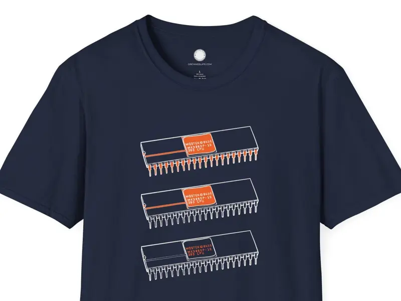 Z80 CPU T-Shirt Three Variants Stacked | Retrocomputing Zilog Legend | Hardware 