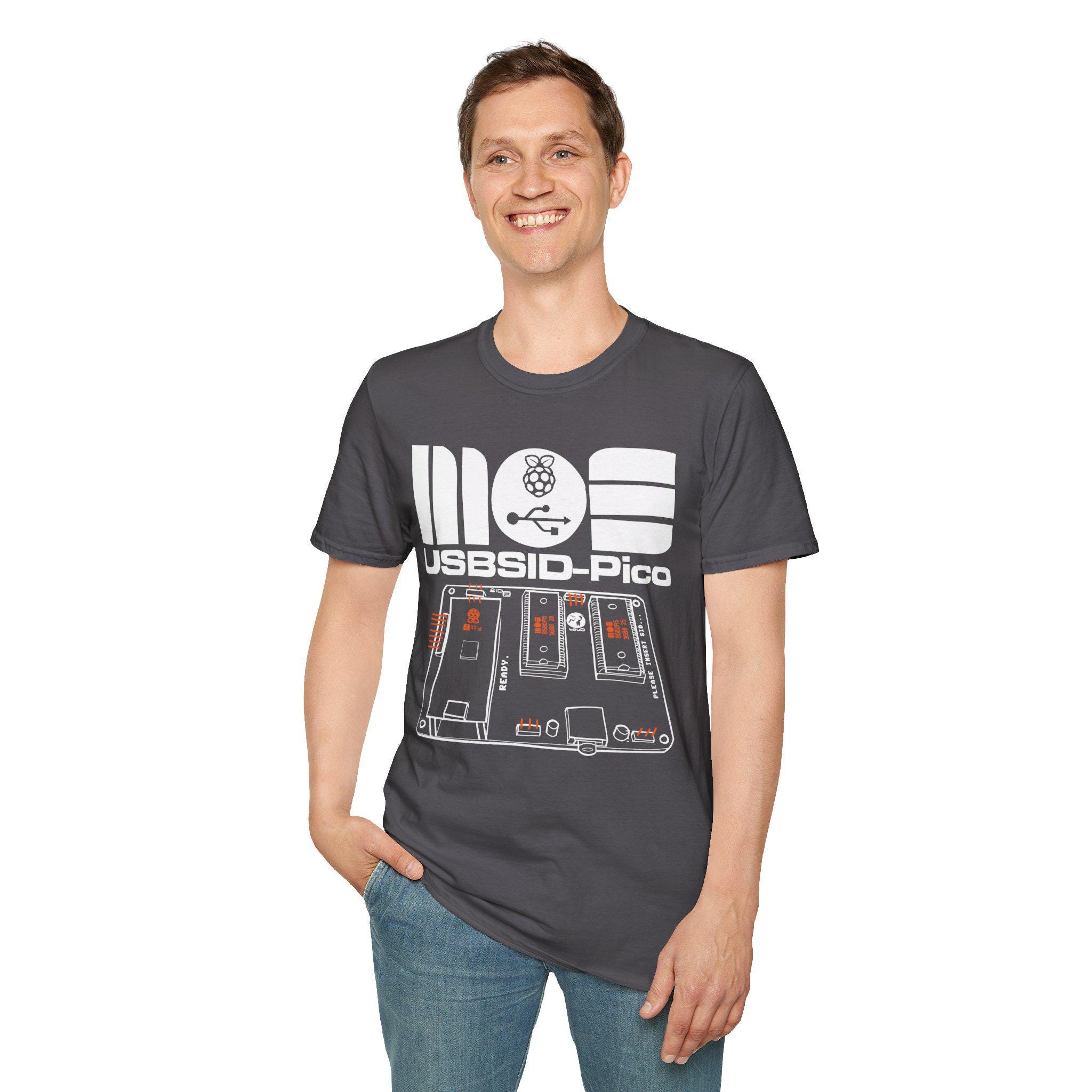 USBSID-Pico Retrocomputing T-Shirt | SID Chip USB Interface Board | C64 Chiptune