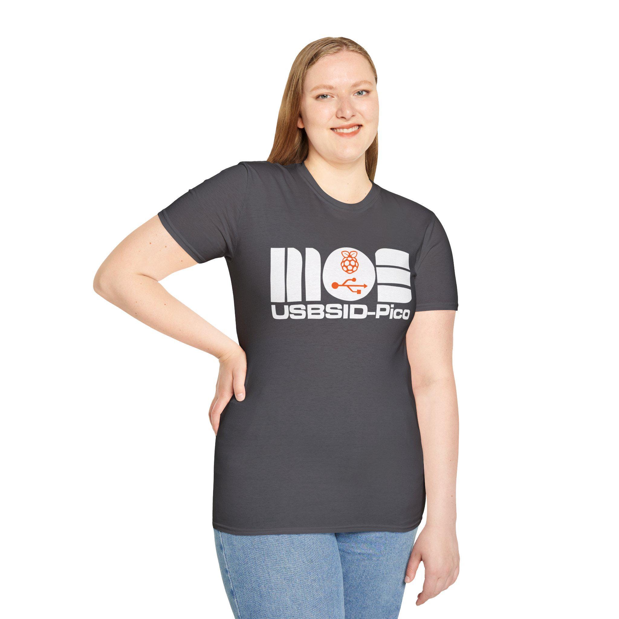 USBSID-Pico Logo Chiptune T-Shirt | Commodore 64 SID Chip USB Interface | Retroc