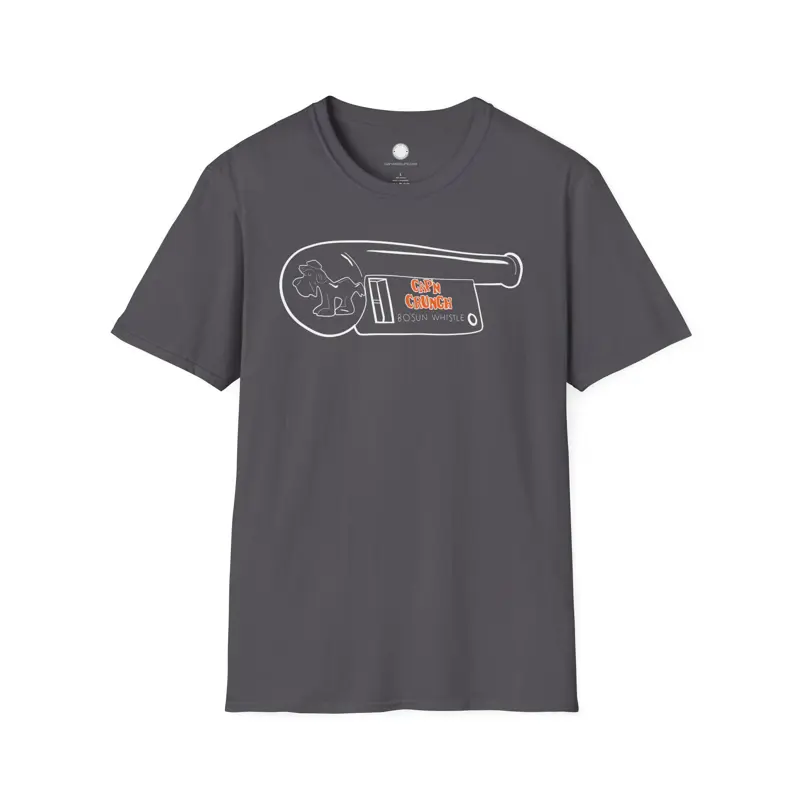 Cap'n Crunch Whistle T-Shirt Hand-Drawn | Phone Phreaking History | 2600 Hz Hack